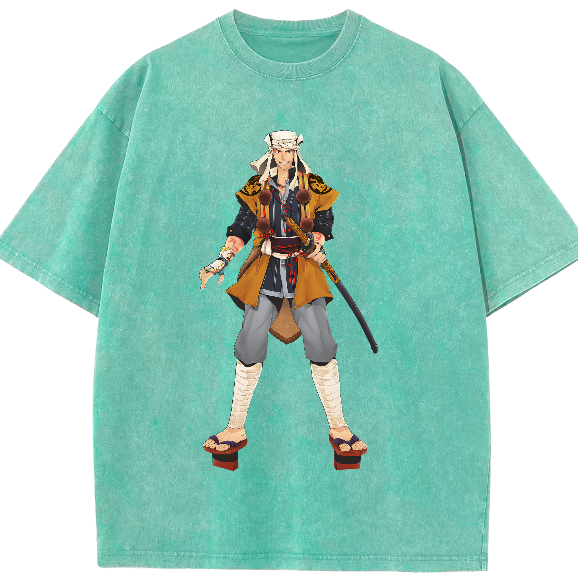 （画像用） 刀剣乱舞 Touken Ranbu 綿100% ヴィンテージ風 半袖Tシャツ（フロントプリント）